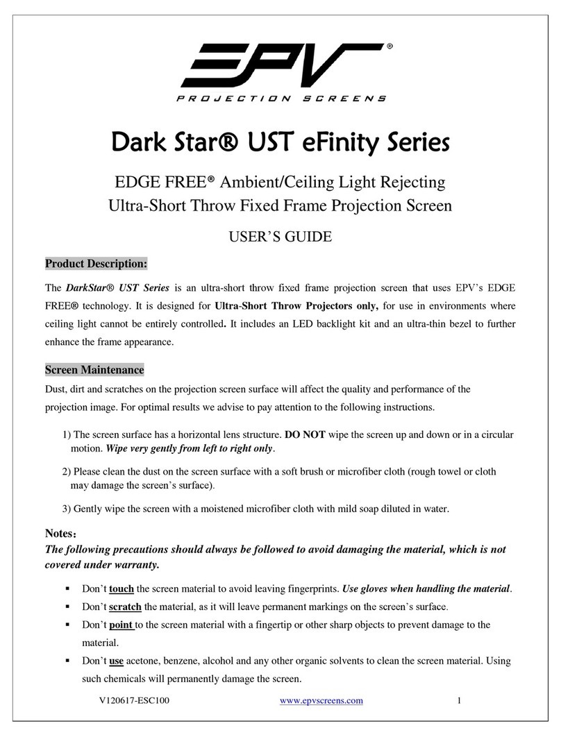 EPV DarkStar UST eFinity Series User manual EPV DarkStar UST eFinity Series User manual