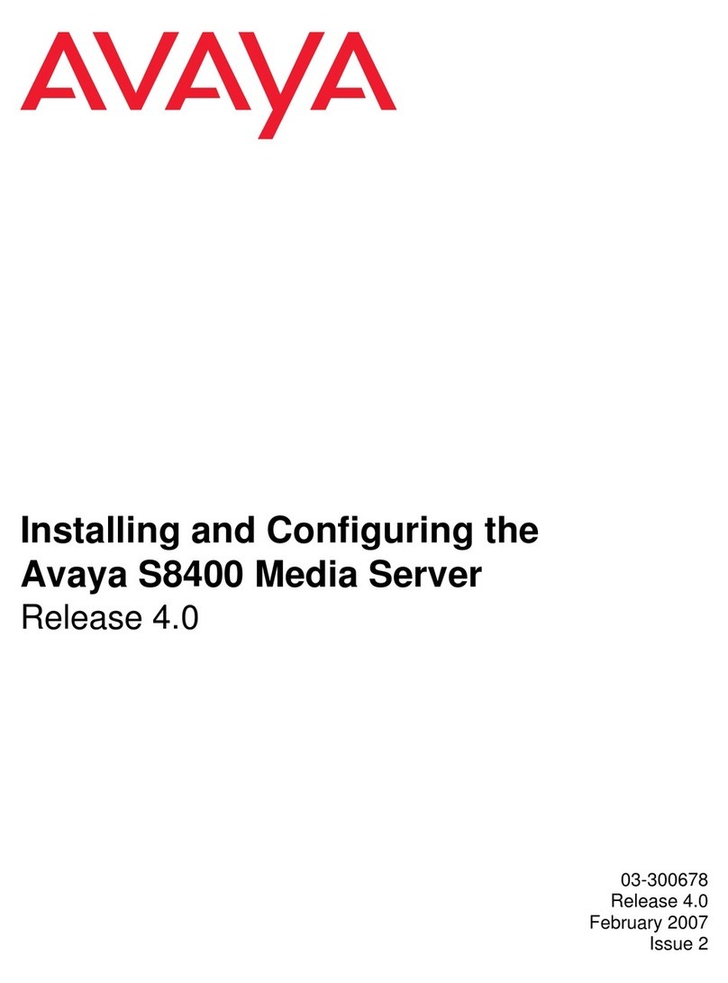 Avaya S8400 Instruction Manual