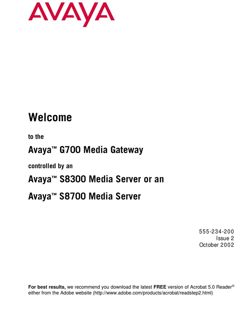 Avaya G700 Operating and safety instructions