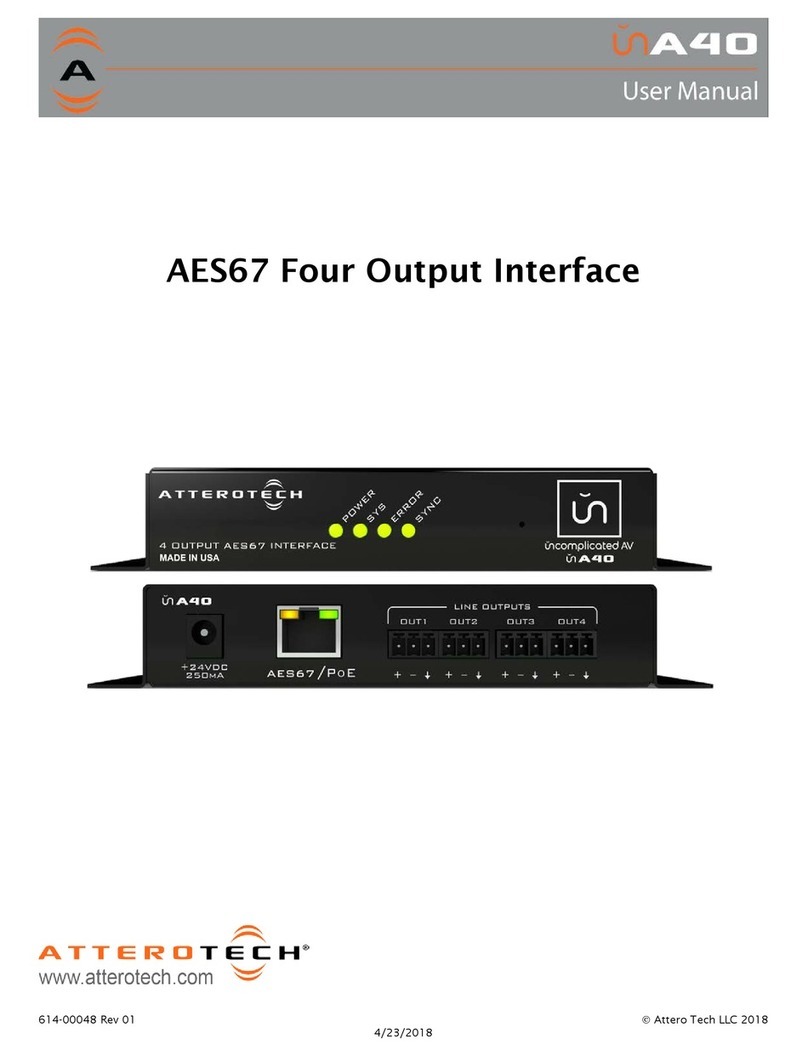Attero Tech unA4O AES67 user manual