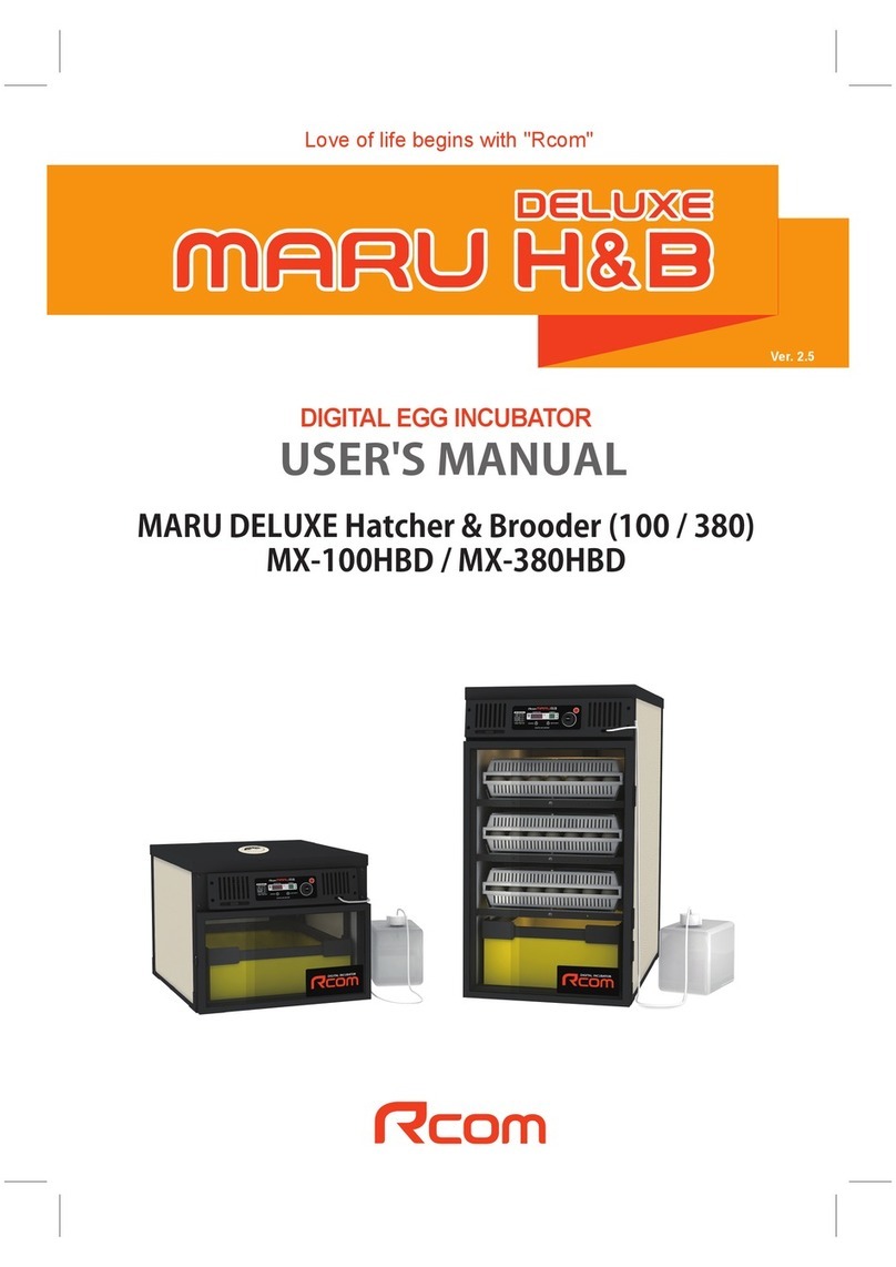 Rcom MARU DELUXE Hatcher & Brooder MX-100HBD user manual Rcom MARU DELUXE Hatcher & Brooder MX-100HBD user manual