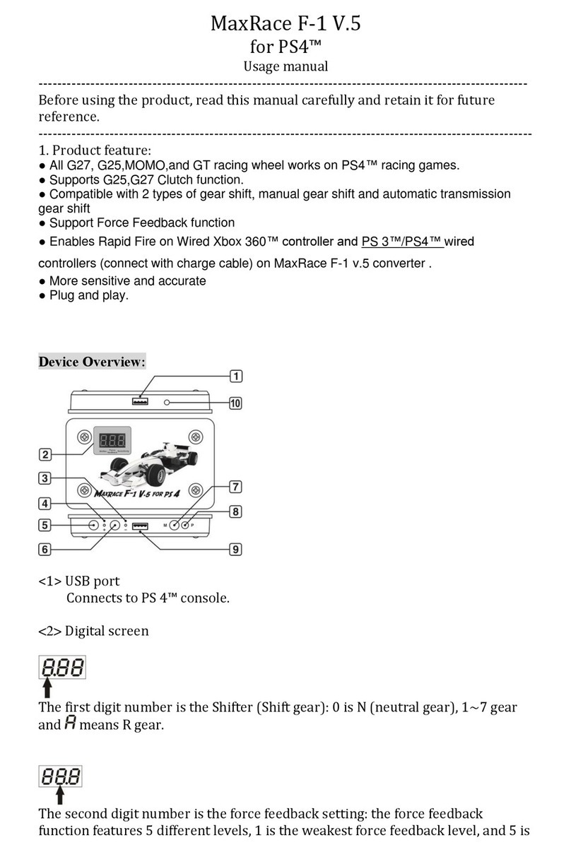 XCM MaxRace F-1 V.5 Usage manual