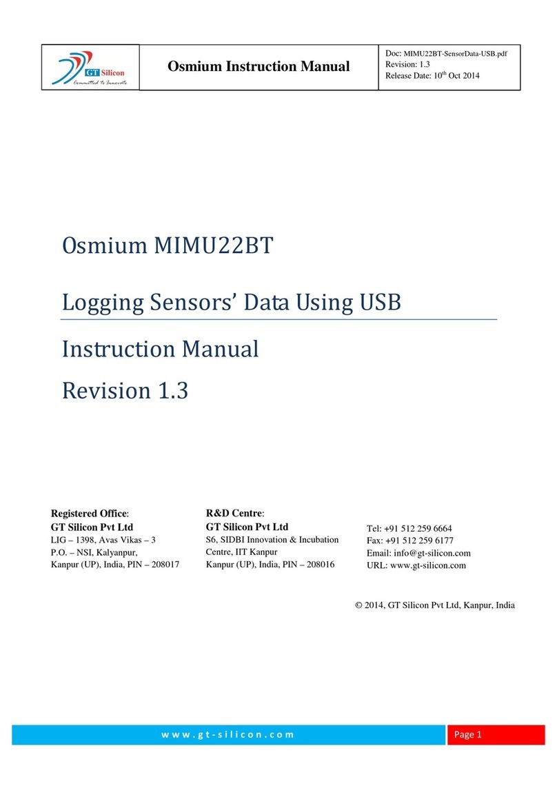 Inertial Elements Osmium MIMU22BT instruction manual