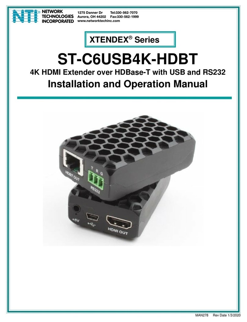 Network Technologies XTENDEX Series User manual