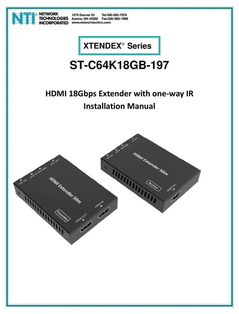 Network Technologies XTENDEX Series User manual