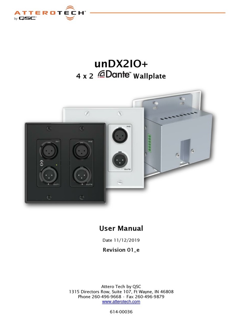 QSC Atterotech unDX2IO+ User manual
