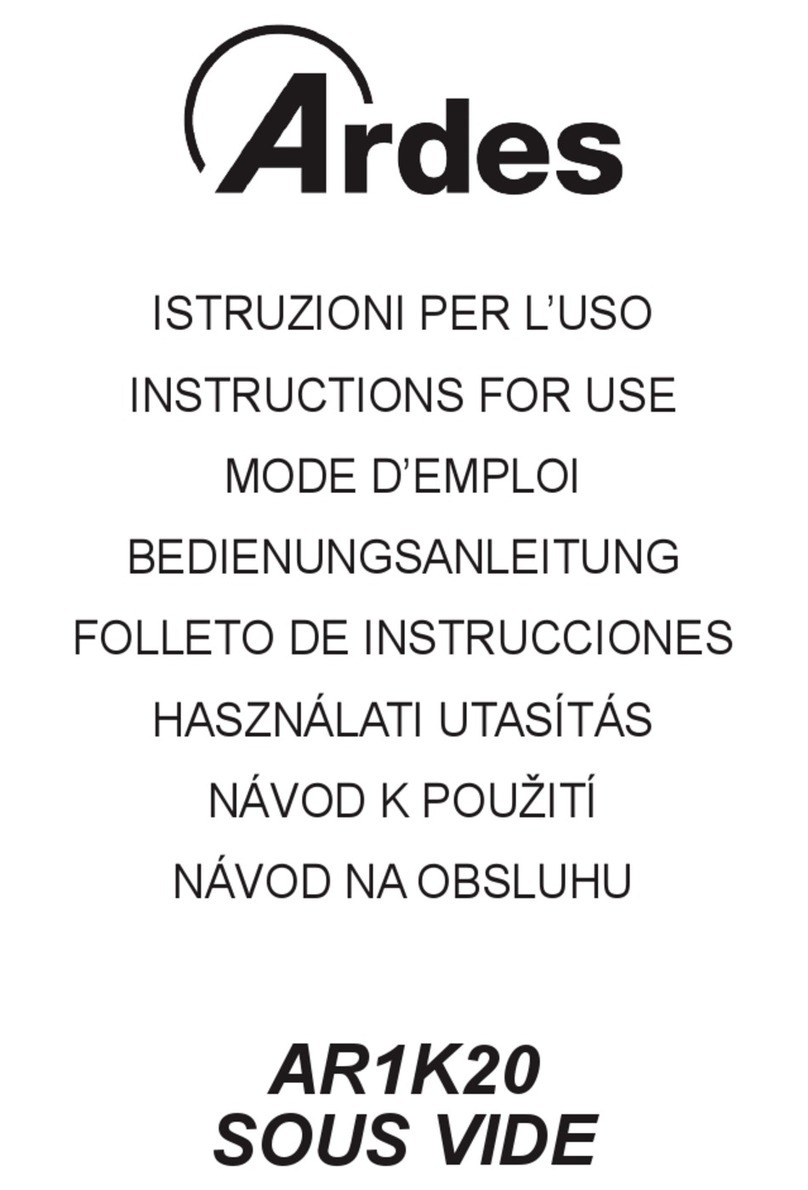 ARDES AR1K20 SOUS VIDE User manual