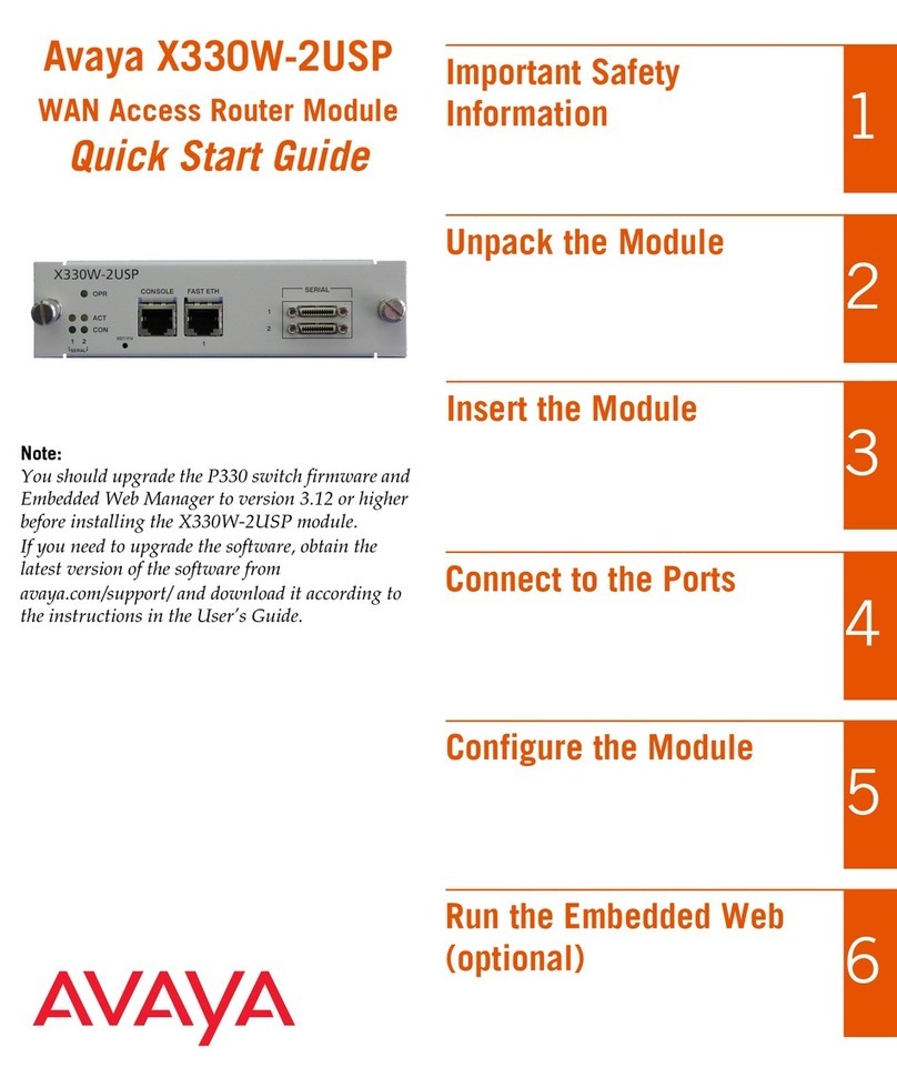 Avaya X330W-2USP User manual
