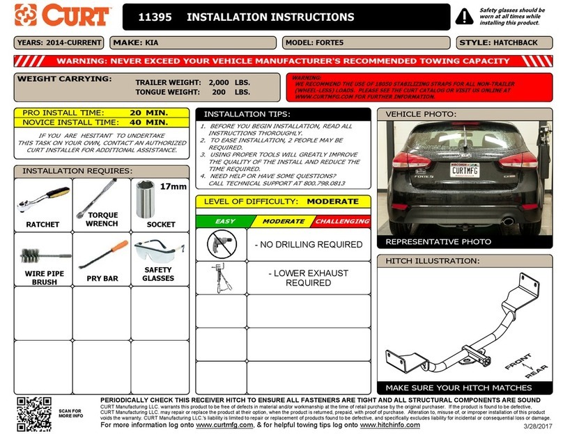 Curt Manufacturing 111395 installation instructions Curt Manufacturing 111395 installation instructions