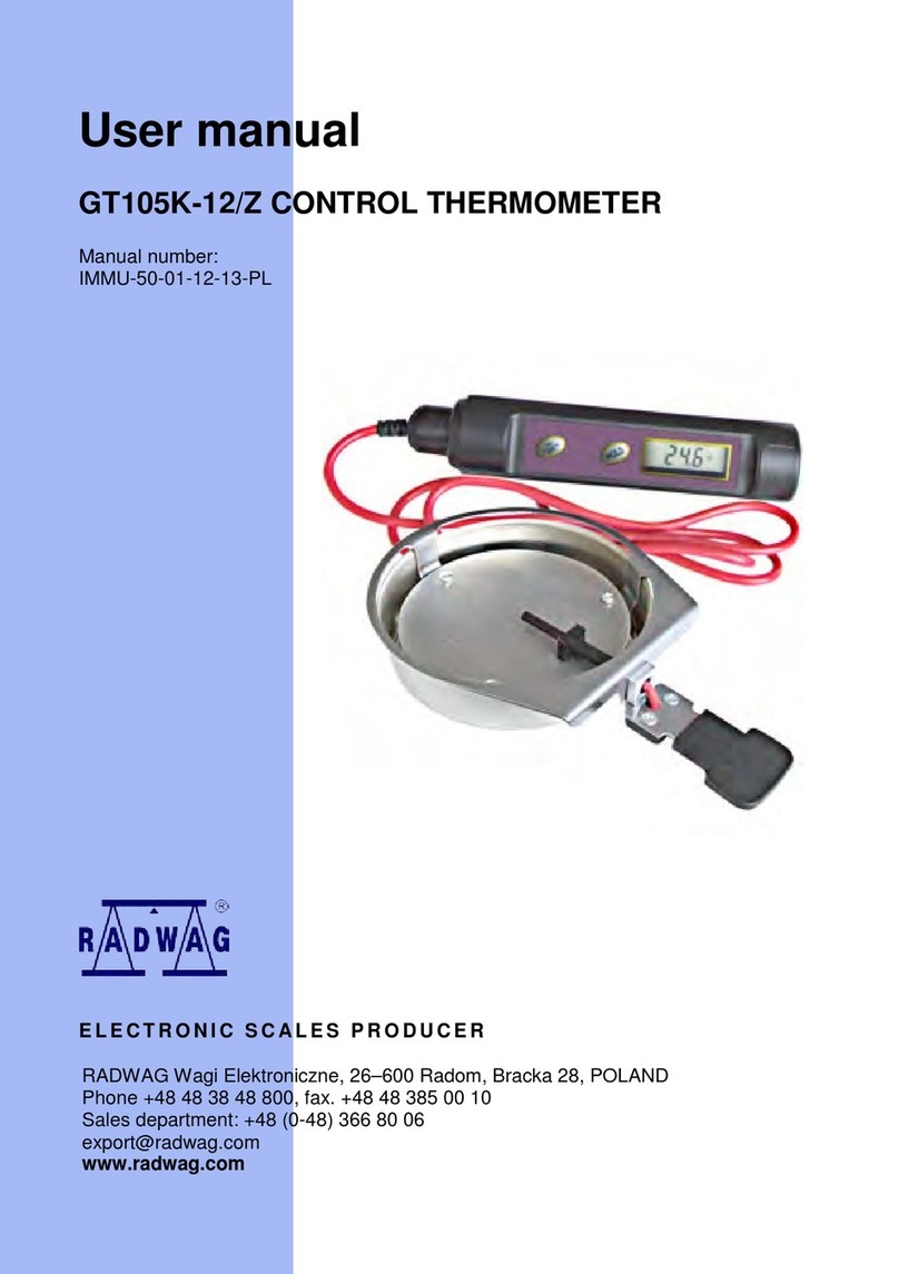 RADWAG GT105K-12/Z user manual