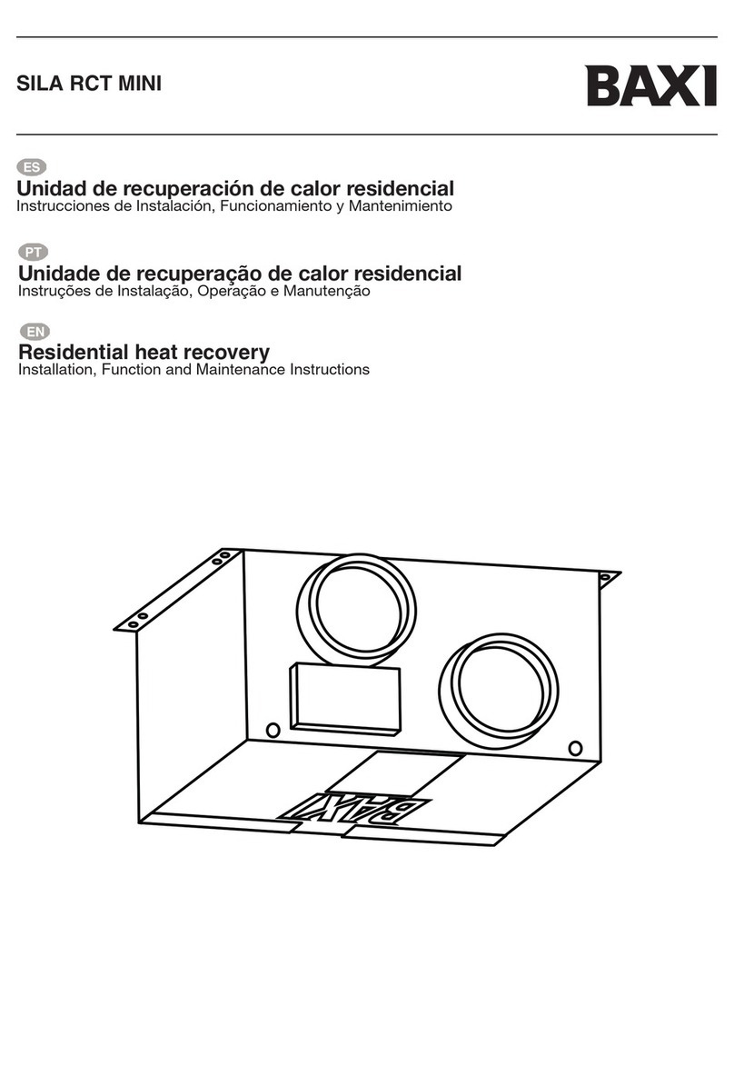 Baxi SILA RCT MINI Installation, Function and Maintenance Instructions Baxi SILA RCT MINI Installation, Function and Maintenance Instructions