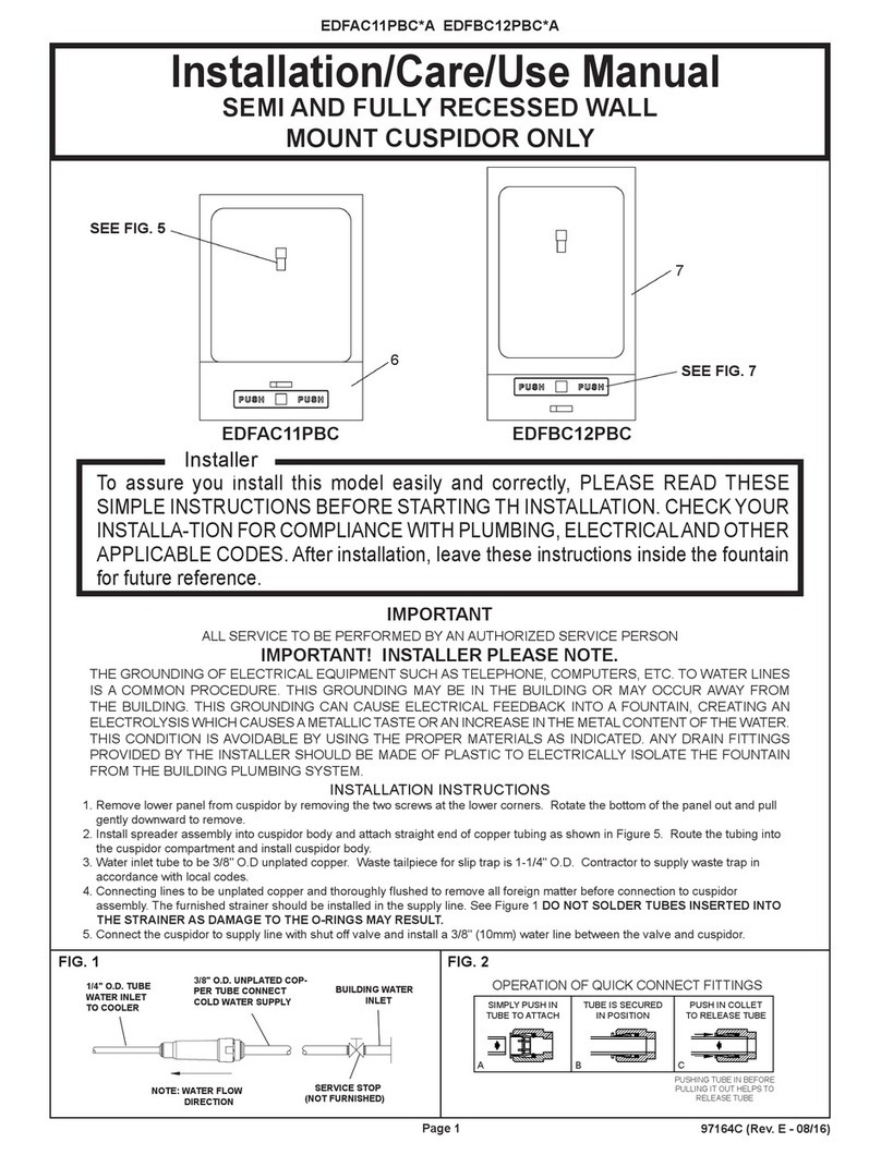 Elkay EDFAC11PBC A Series Installation manual Elkay EDFAC11PBC A Series Installation manual