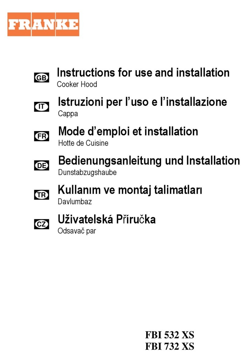 Franke FBI 732 XS Operation manual