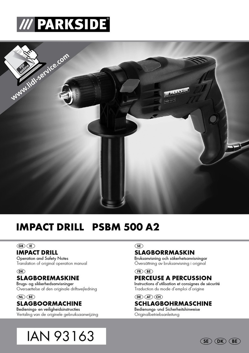 Parkside PSBM 500 A2 Operation and safety notes