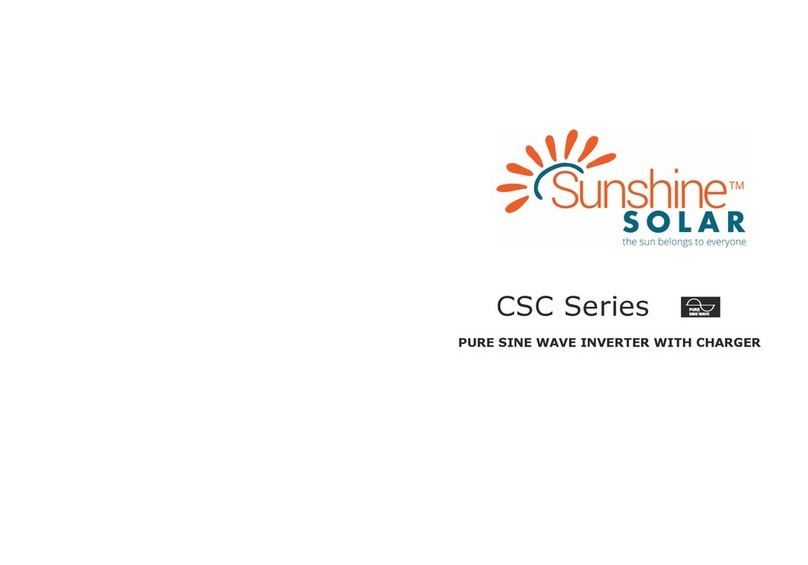 Sunshine Solar CSC Series quick start guide