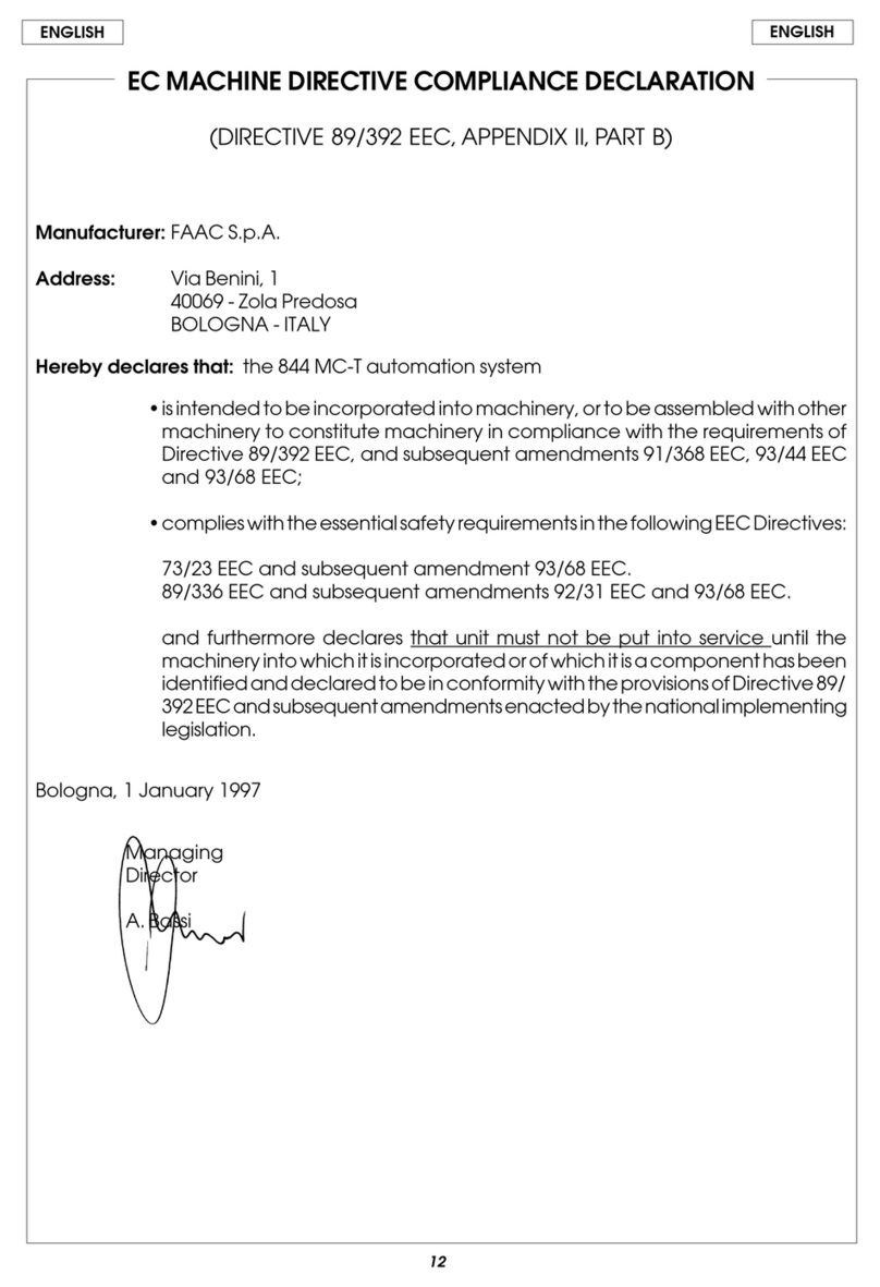 FAAC 844 MC-T manual