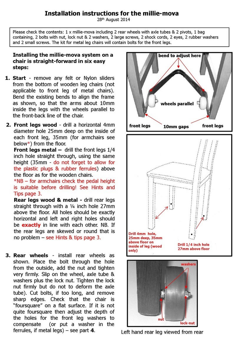BES Rehab Millie-Mova installation instructions