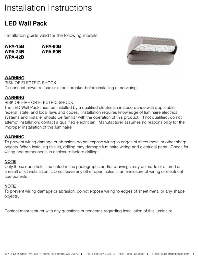 Alphalite WPA-15B installation instructions