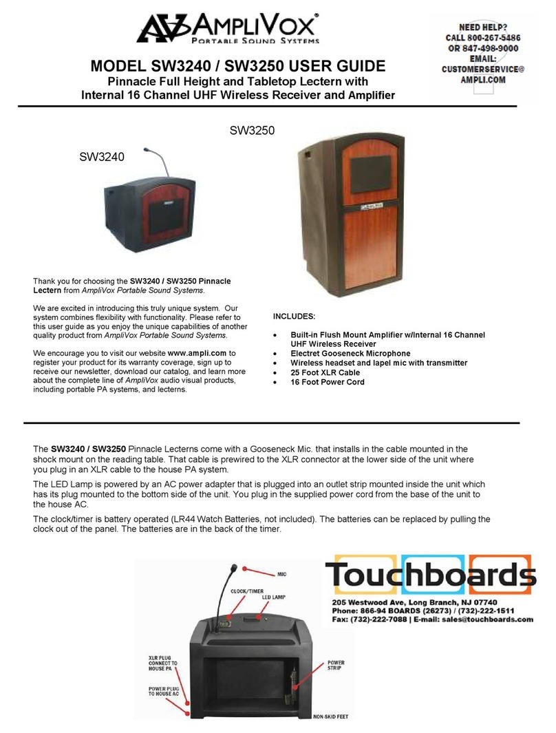AmpliVox SW3250 User manual