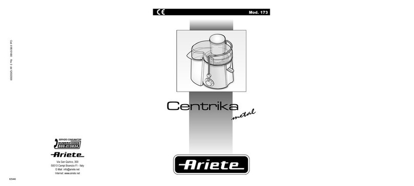 ARIETE Centrica metal instructions