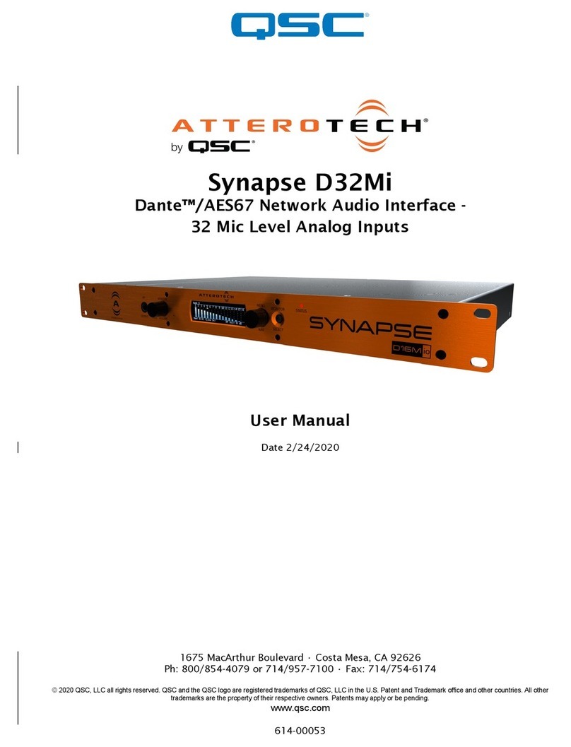 QSC Attero Tech Synapse D32Mi user manual