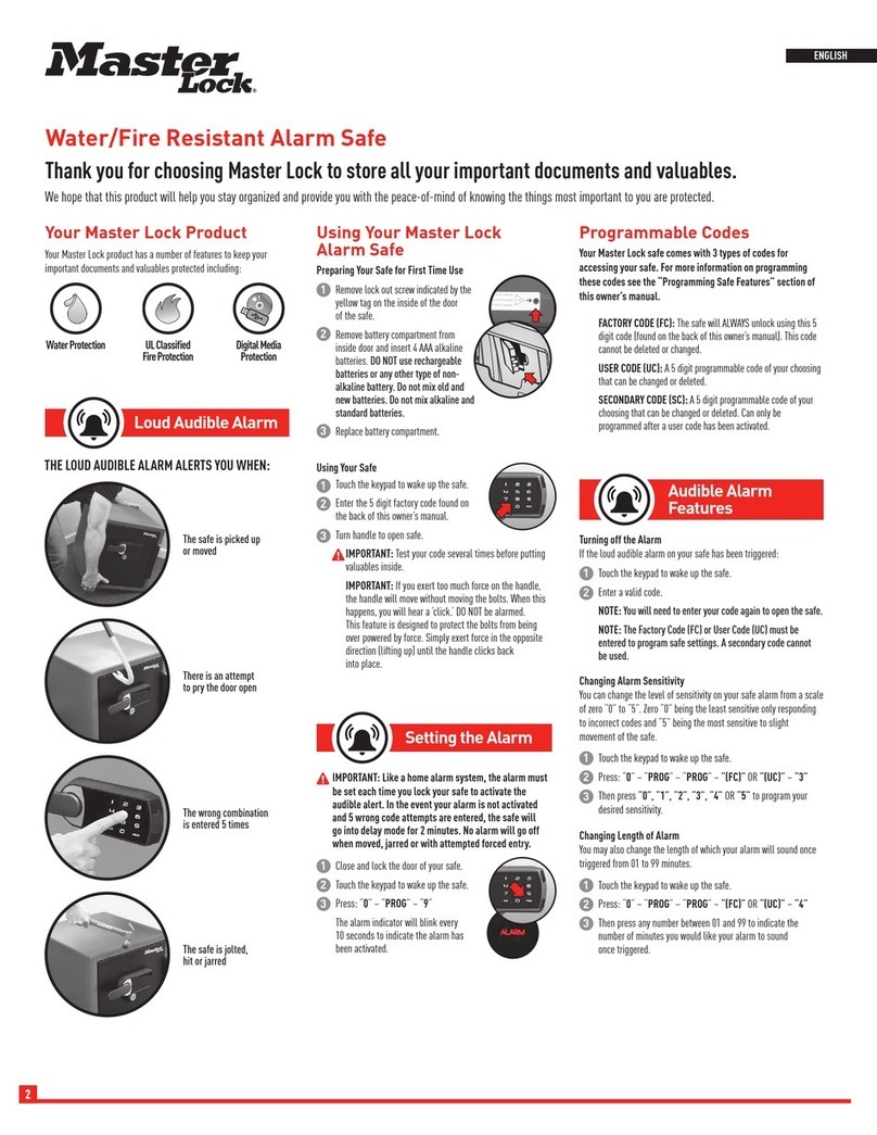 Masterlock LFW205TWC User manual