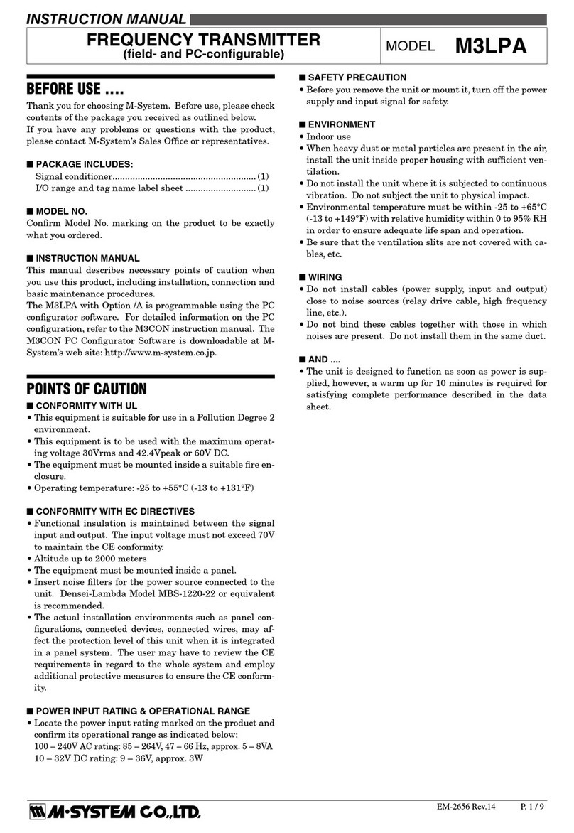 M-system M3LPA User manual