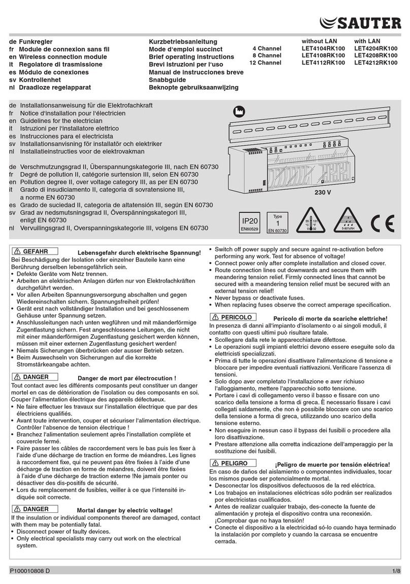 sauter LET4104RK100 Instruction Manual