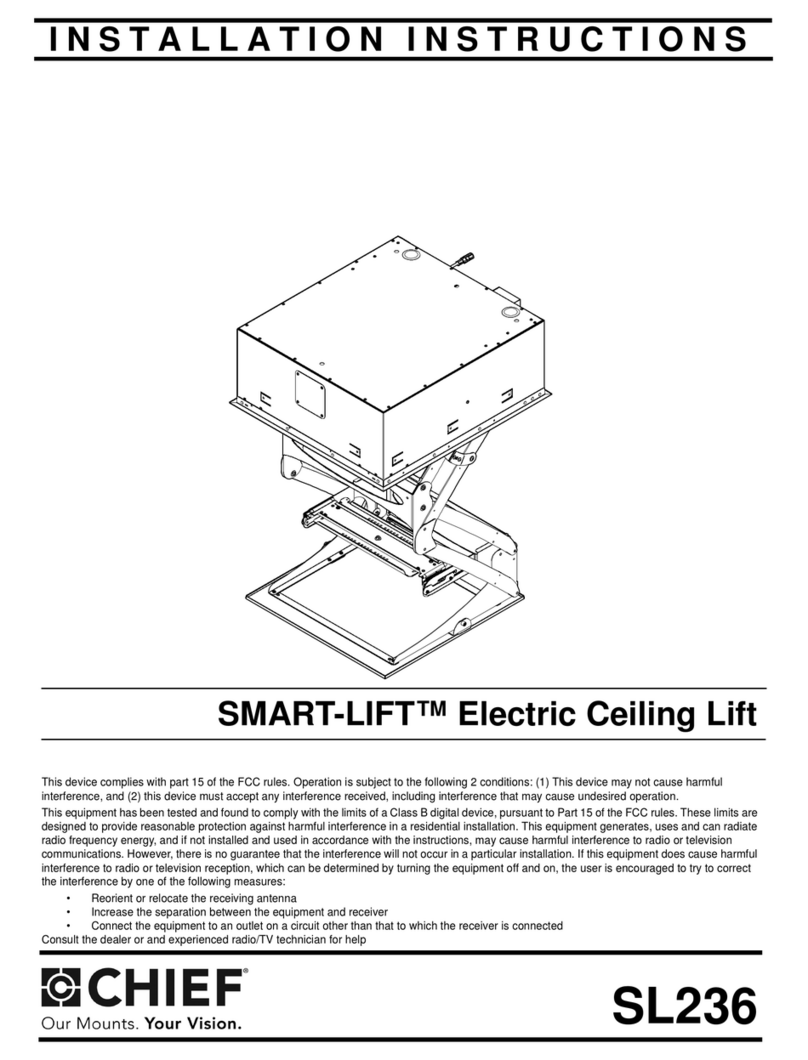 CHIEF SMART-LIFT SL-236 installation instructions