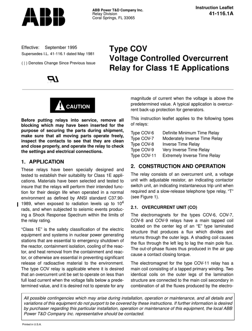 ABB COV-6 User manual