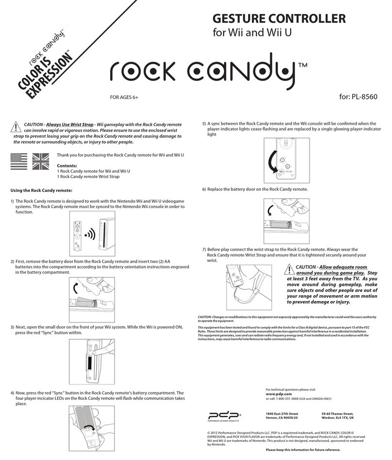 PDP ROCK CANDY PL-8560 User manual