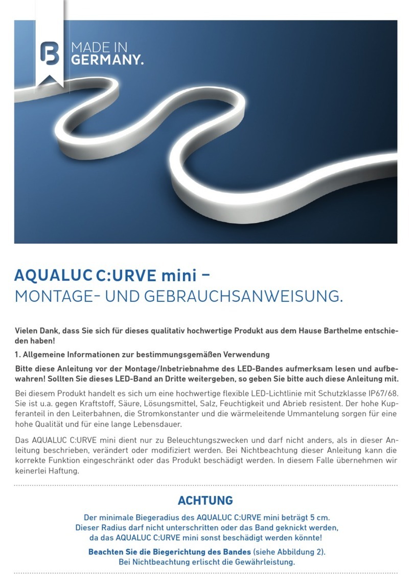 Barthelme AQUALUC C:URVE mini Instructions for installation and operation Barthelme AQUALUC C:URVE mini Instructions for installation and operation