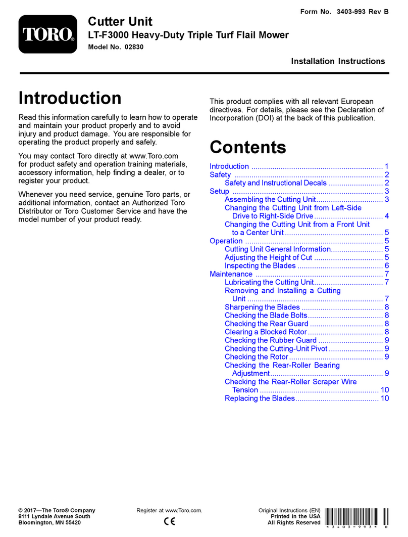 Toro LT-F3000 installation instructions Toro LT-F3000 installation instructions