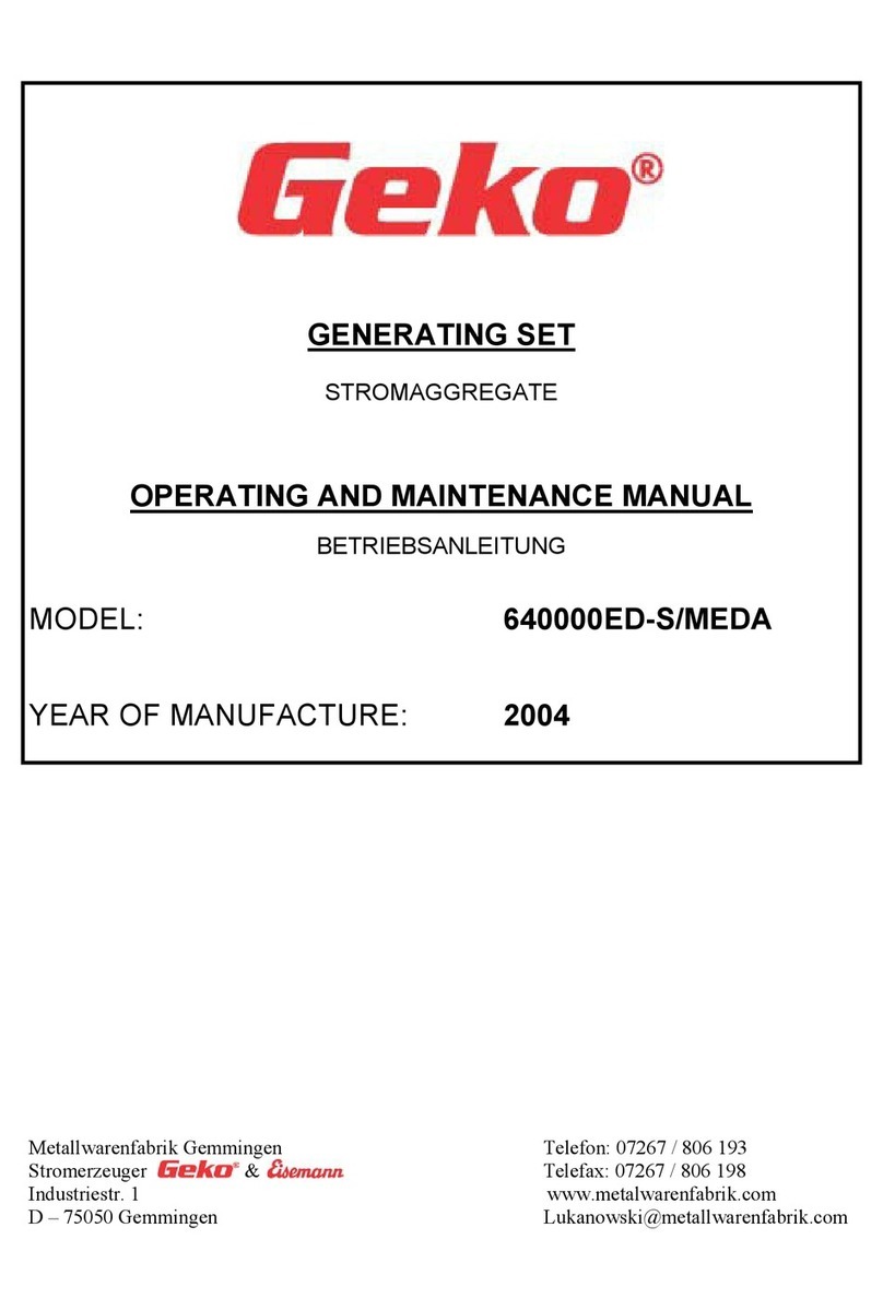 Geko 640000ED-S/MEDA Operating and maintenance manual