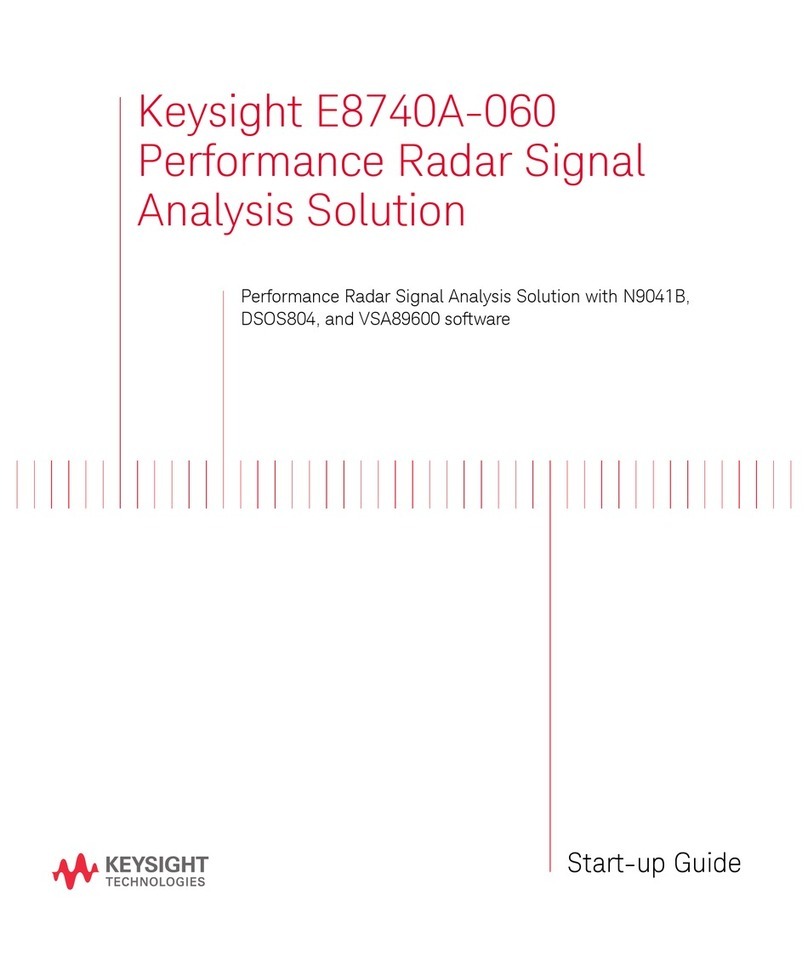 Keysight Technologies E8740A-060 Startup guide