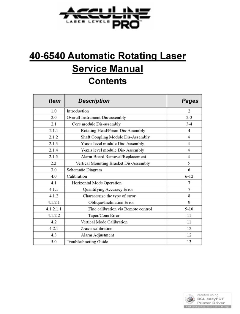 AccuLine 40-6540 Service manual