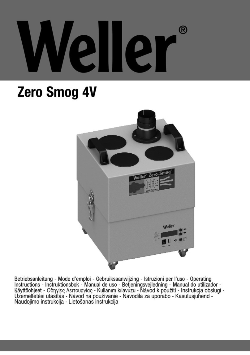 Weller Zero Smog 4V operating instructions