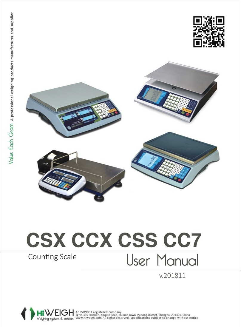 HiWeigh CSX Series user manual