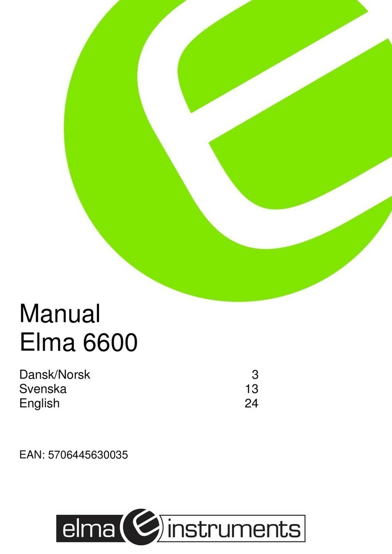 Elma Instruments 6600 User manual Elma Instruments 6600 User manual