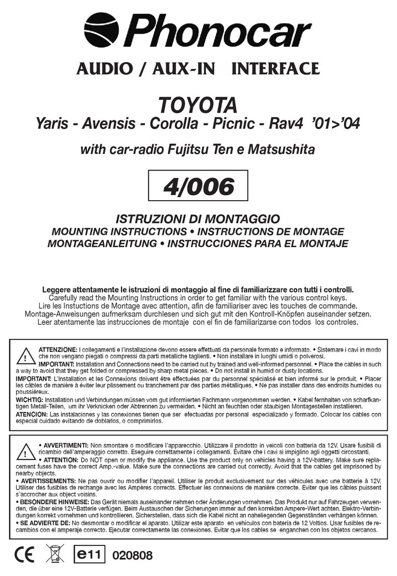 Phonocar 4/006 User manual Phonocar 4/006 User manual