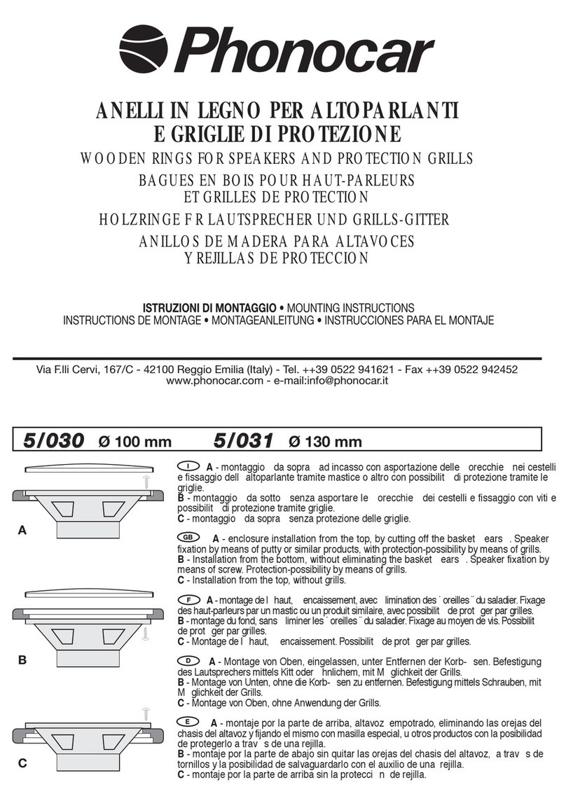 Phonocar 5/030 Mounting instructions Phonocar 5/030 Mounting instructions