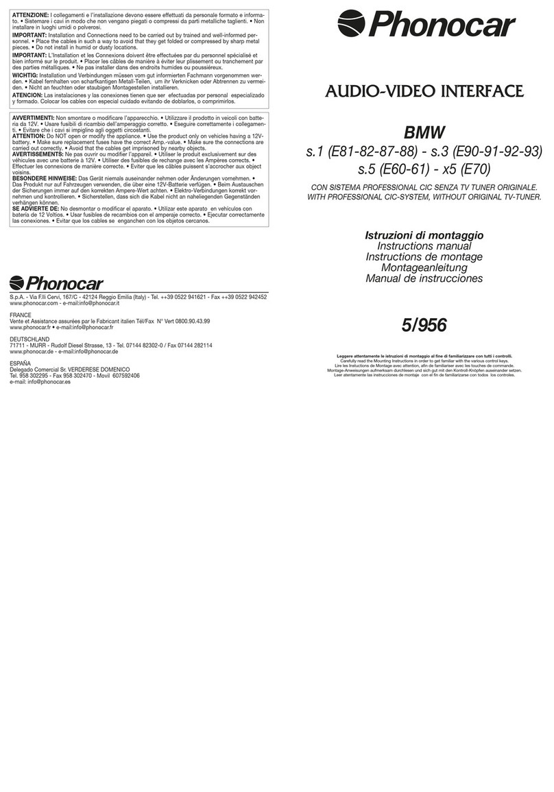 Phonocar 5/956 instruction manual