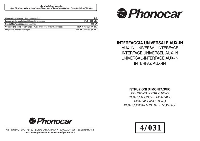 Phonocar 4/031 Mounting instructions