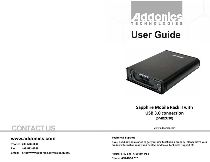 Addonics Technologies Sapphire Mobile Rack II User manual