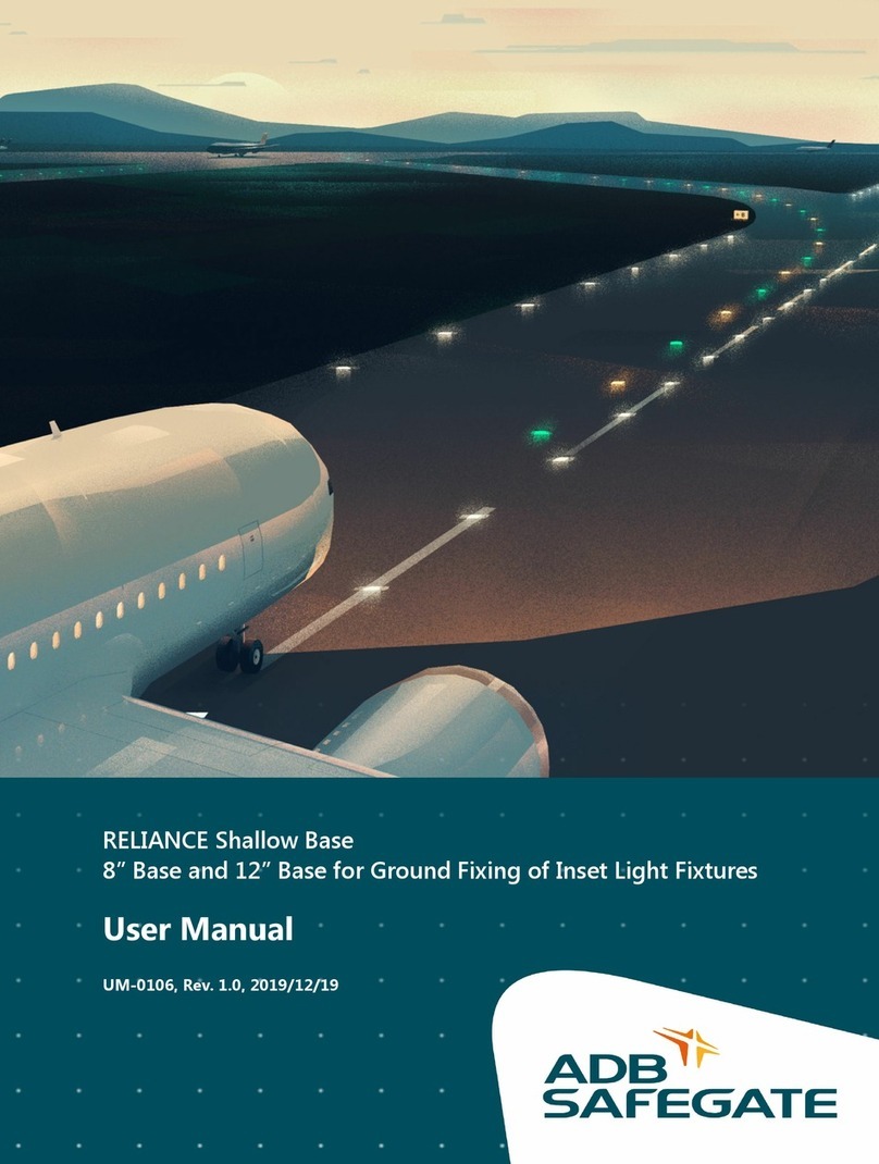 ADB Safegate RELIANCE Shallow Base user manual ADB Safegate RELIANCE Shallow Base user manual