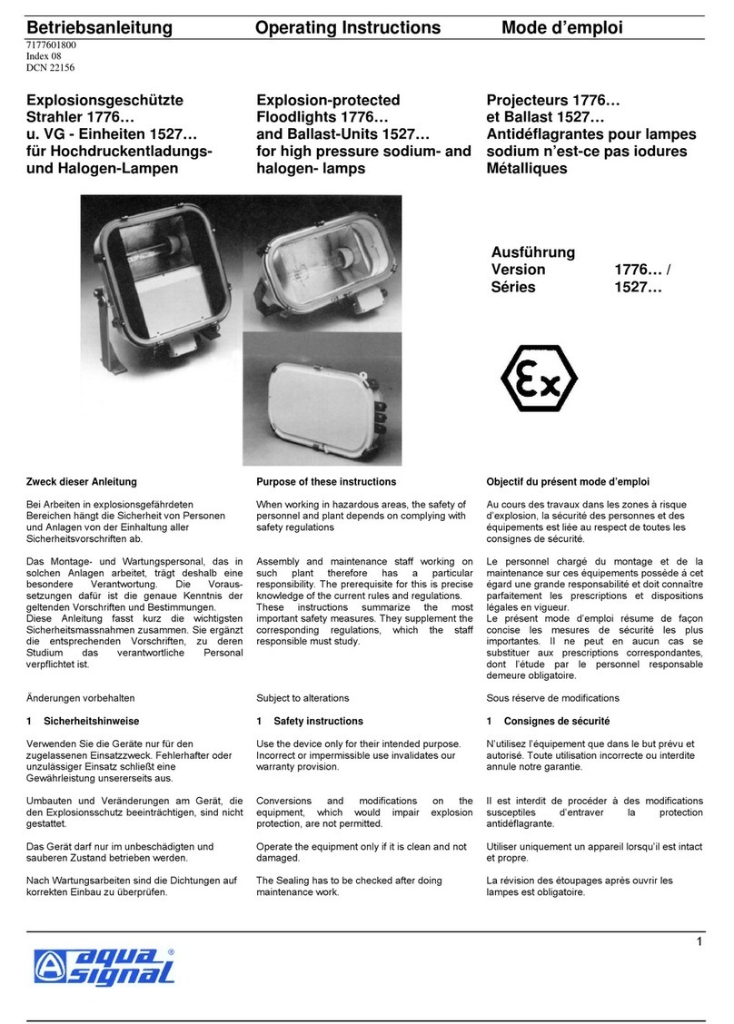aqua signal 1776 Series operating instructions