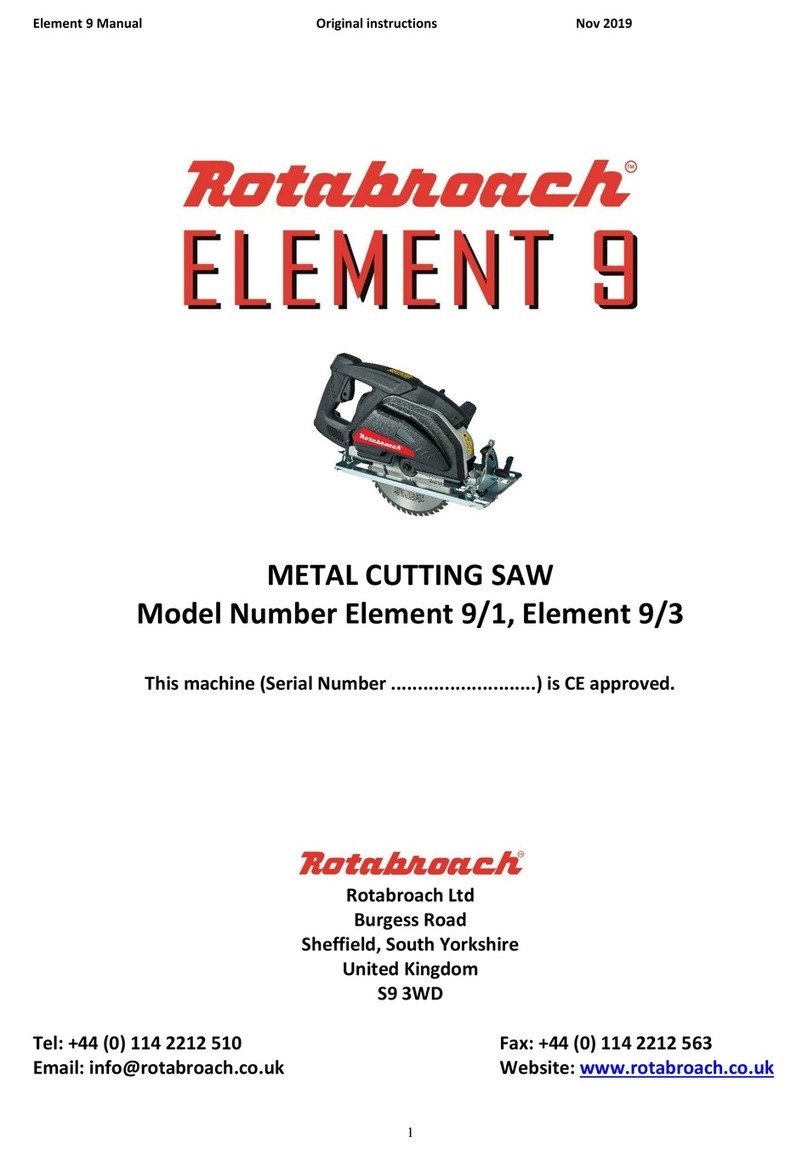 Rotabroach ELEMENT 9 Series Original instructions