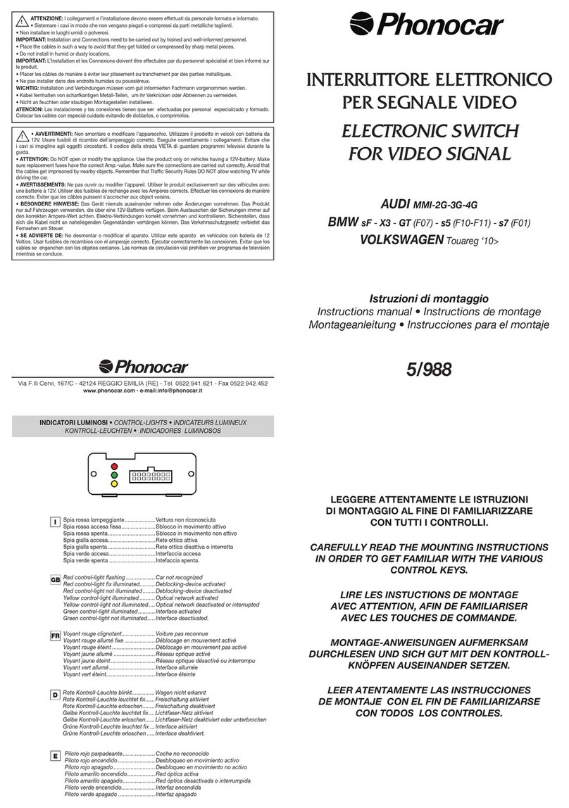 Phonocar 5/988 User manual