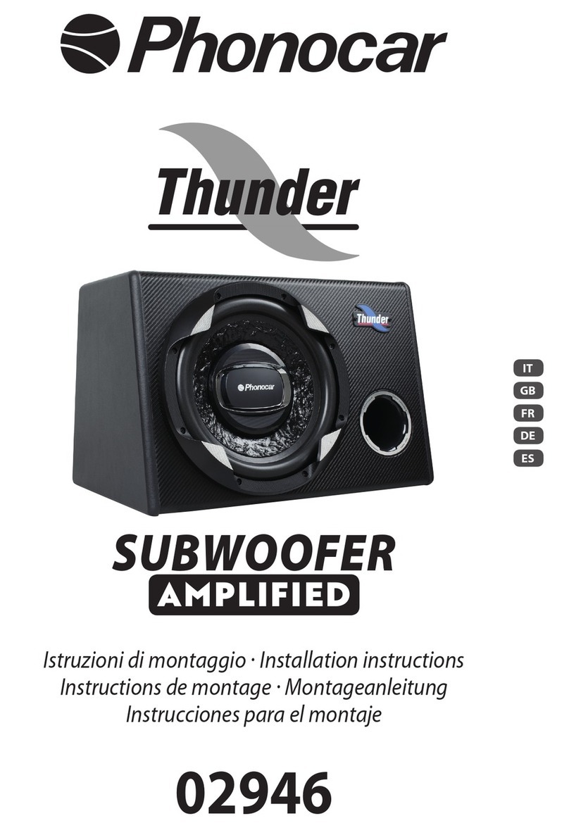 Phonocar Thunder 02946 installation instructions