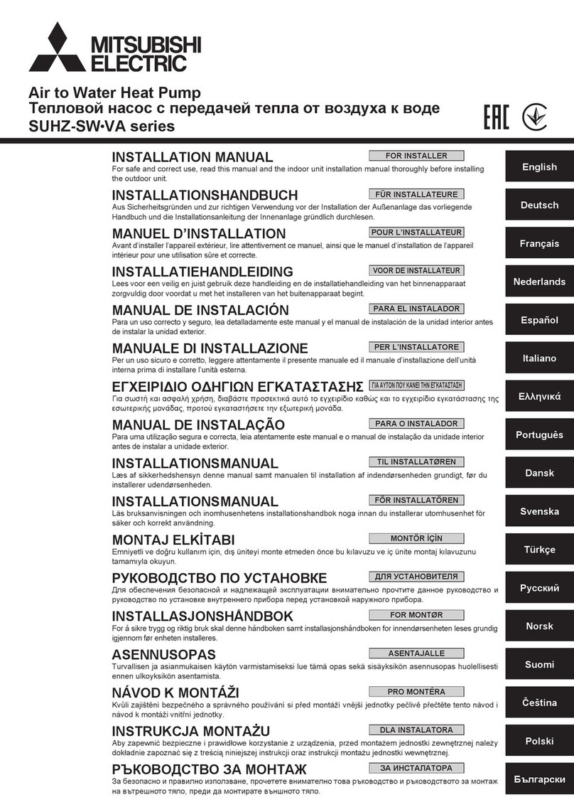 Mitsubishi Electric SUHZ-SW VA Series installation manual